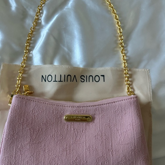Pink Clutch with Gold Chain - Picture 1 of 4